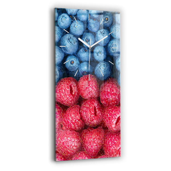 Reloj de cristal vertical Bayas y frambuesas - espejomat.es