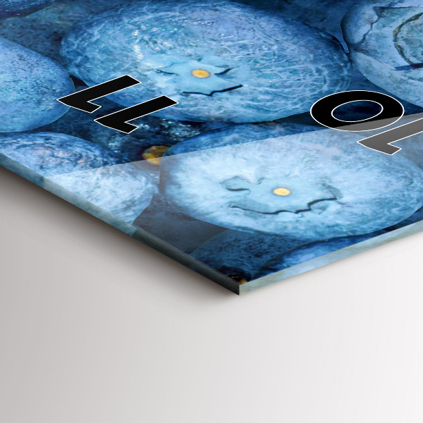 Reloj de cristal vertical Bayas y frambuesas - espejomat.es