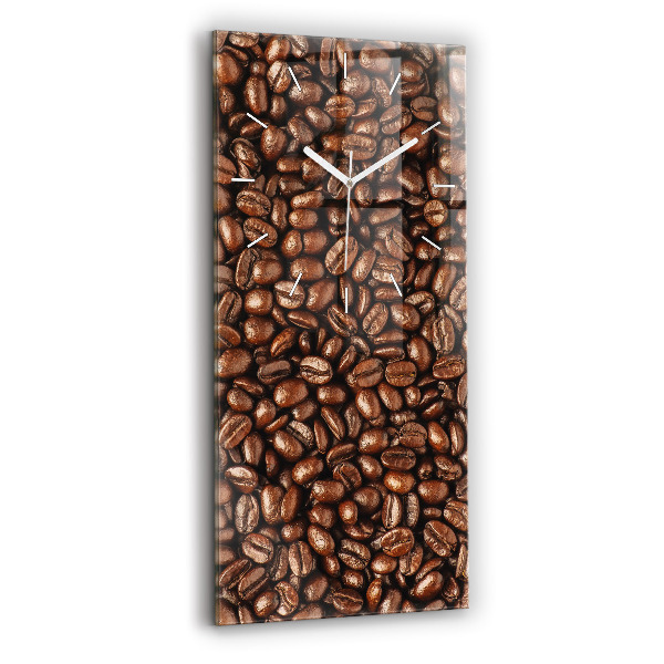 Reloj de cristal vertical Granos de café - espejomat.es