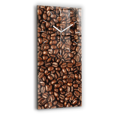 Reloj de cristal vertical Granos de café - espejomat.es