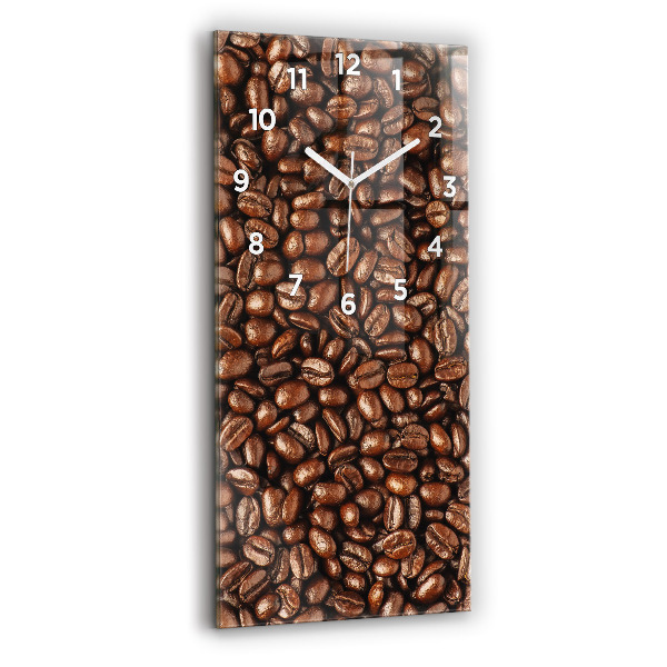 Reloj de cristal vertical Granos de café - espejomat.es