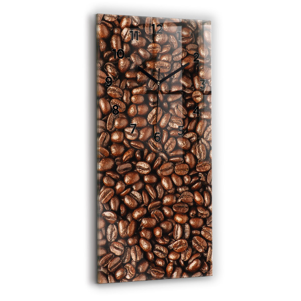 Reloj de cristal vertical Granos de café - espejomat.es