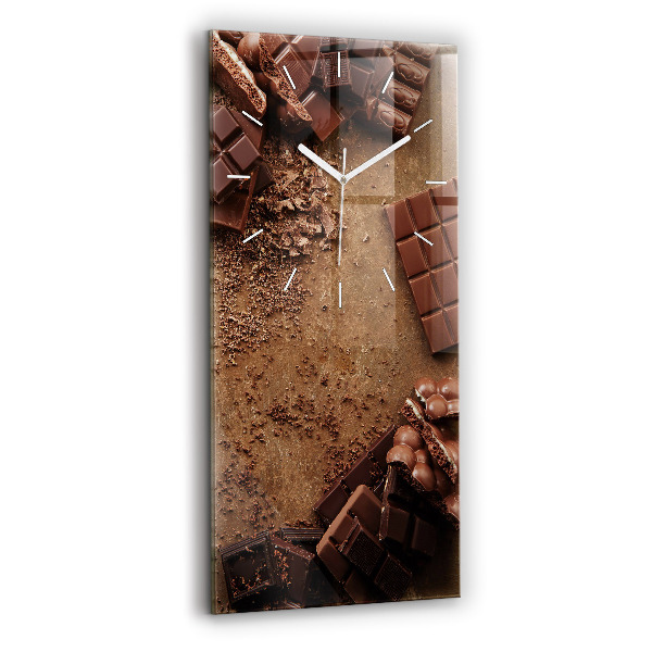 Reloj de vidrio vertical Barritas de chocolate - espejomat.es