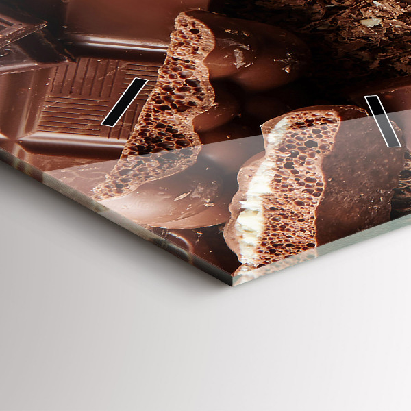 Reloj de vidrio vertical Barritas de chocolate - espejomat.es