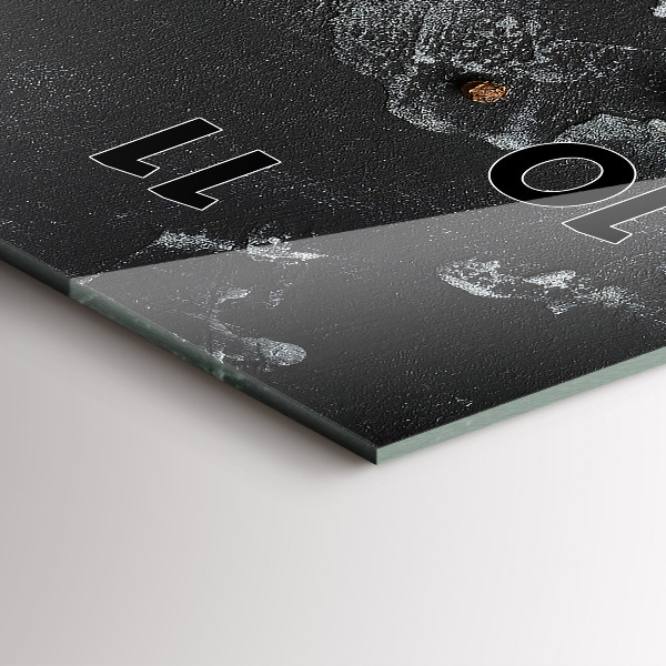 Reloj de cristal vertical Especias sobre la mesa - espejomat.es