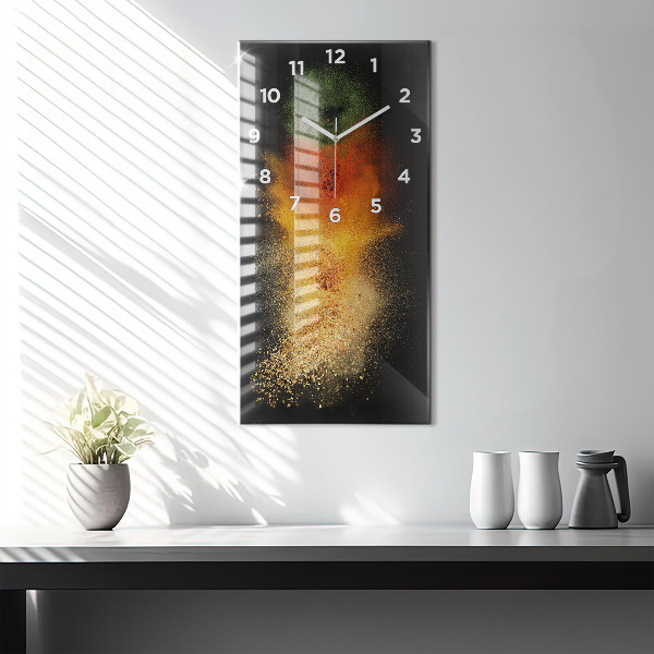 Reloj de vidrio vertical Especias esparcidas - espejomat.es