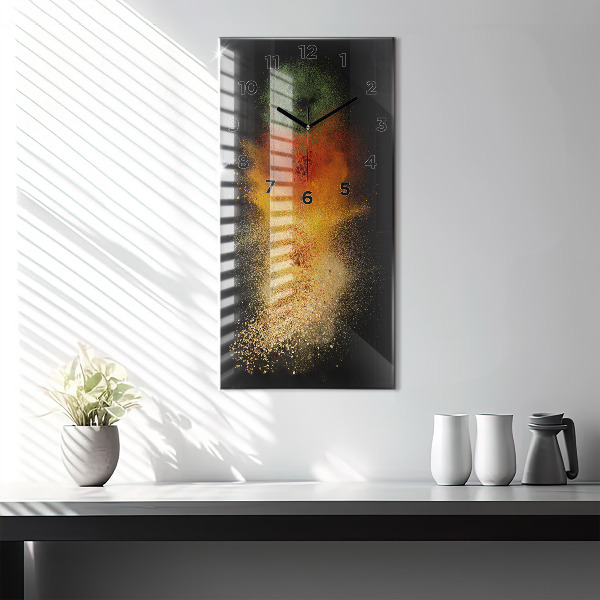 Reloj de vidrio vertical Especias esparcidas - espejomat.es