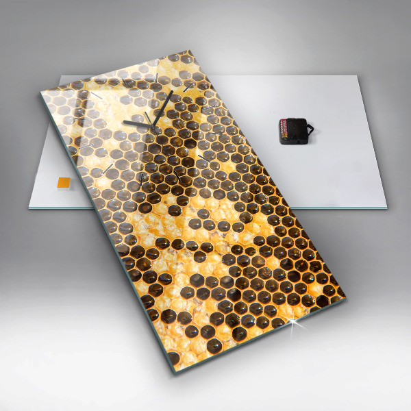 Reloj de cristal vertical Panal - espejomat.es