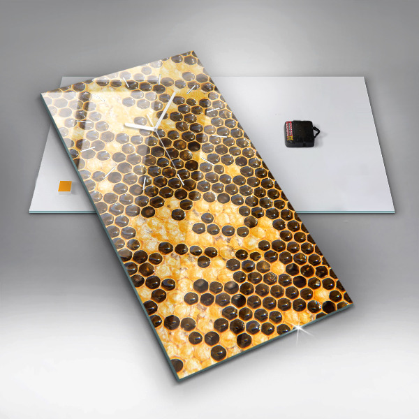 Reloj de cristal vertical Panal - espejomat.es