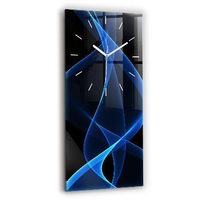 Reloj de cristal vertical Líneas azules - espejomat.es