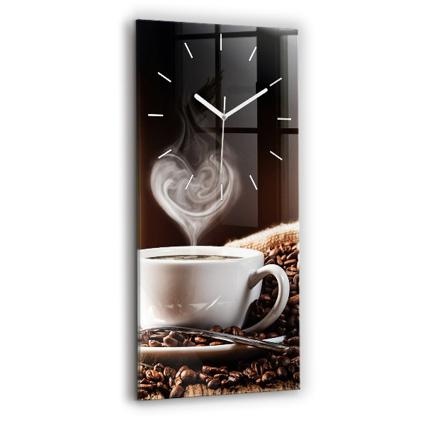 Reloj de vidrio vertical Taza de café - espejomat.es