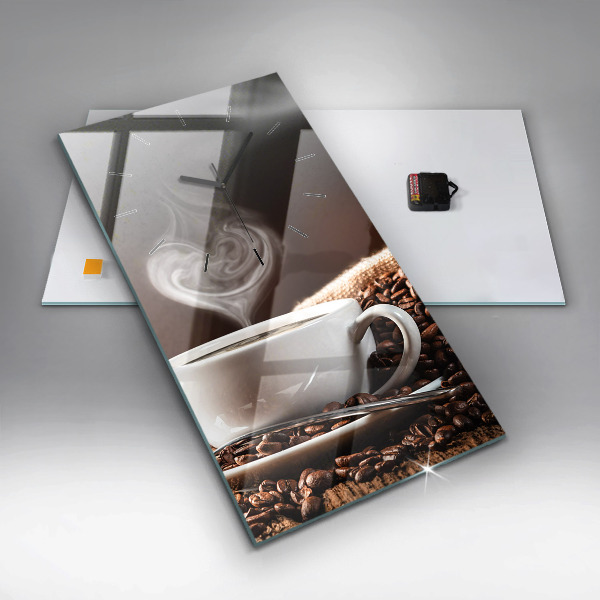 Reloj de vidrio vertical Taza de café - espejomat.es