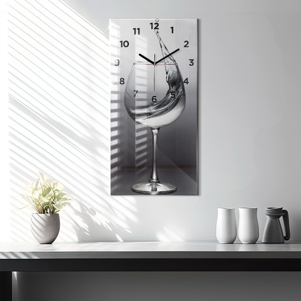 Reloj de vidrio vertical Copa de vino - espejomat.es