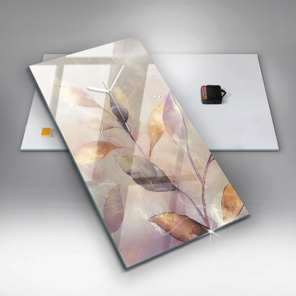 Reloj vertical Hojas abstractas boho - espejomat.es