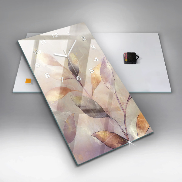 Reloj vertical Hojas abstractas boho - espejomat.es