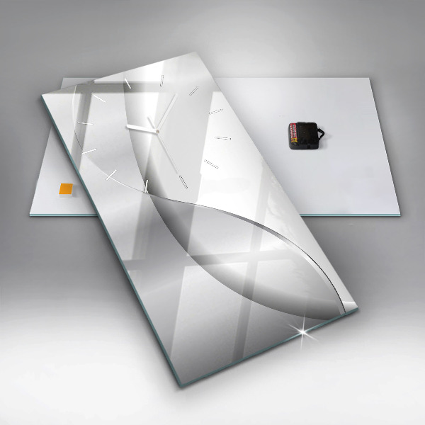 Reloj vertical Abstracción plateada - espejomat.es