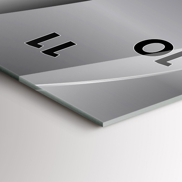 Reloj vertical Abstracción plateada - espejomat.es