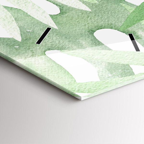 Reloj vertical Hojas verdes - espejomat.es