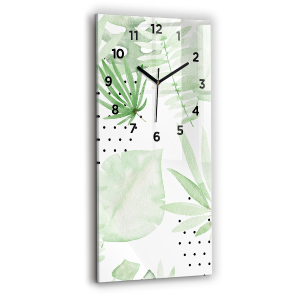 Reloj vertical Hojas verdes - espejomat.es