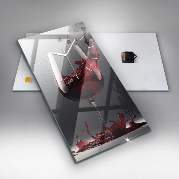 Reloj vertical Copa de vino tinto - espejomat.es