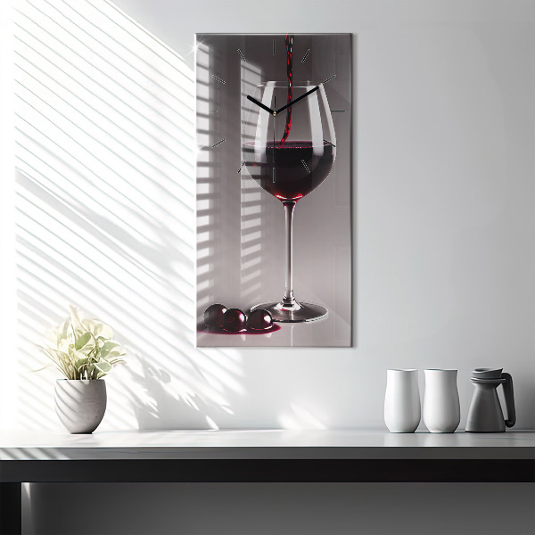 Reloj de vidrio vertical Lámpara de vino tinto - espejomat.es