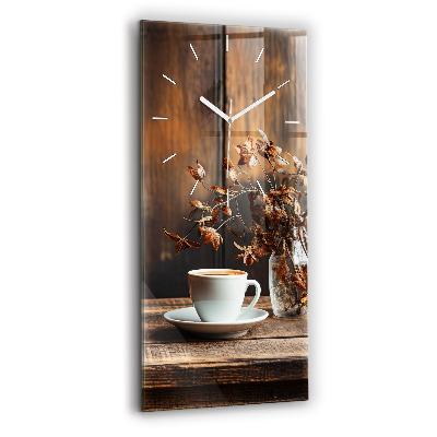 Reloj de cristal vertical Taza de café - espejomat.es