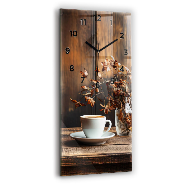 Reloj de cristal vertical Taza de café - espejomat.es