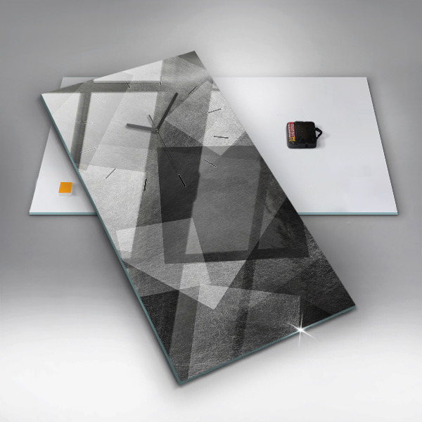 Reloj de vidrio vertical Abstracción geométrica - espejomat.es