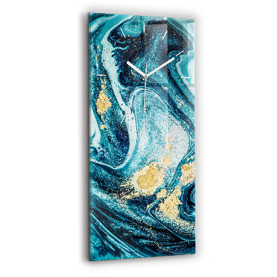 Reloj de vidrio vertical Mármol abstracto - espejomat.es