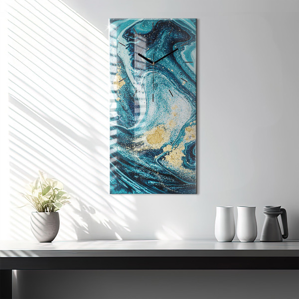 Reloj de vidrio vertical Mármol abstracto - espejomat.es