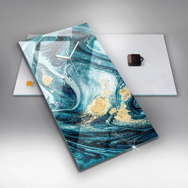 Reloj de vidrio vertical Mármol abstracto - espejomat.es