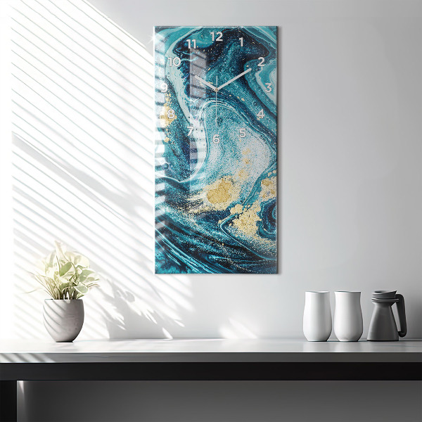 Reloj de vidrio vertical Mármol abstracto - espejomat.es