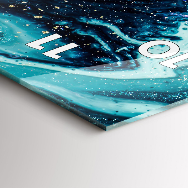 Reloj de vidrio vertical Mármol abstracto - espejomat.es