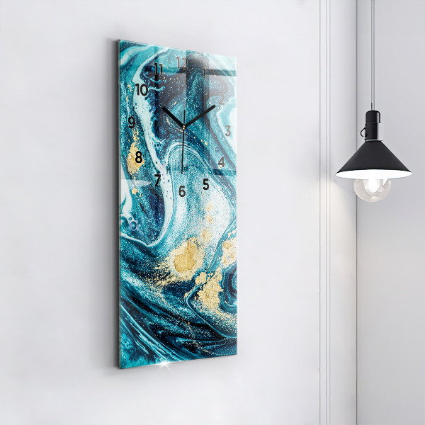 Reloj de vidrio vertical Mármol abstracto - espejomat.es
