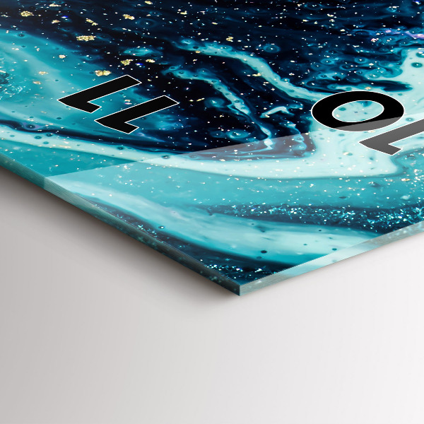 Reloj de vidrio vertical Mármol abstracto - espejomat.es