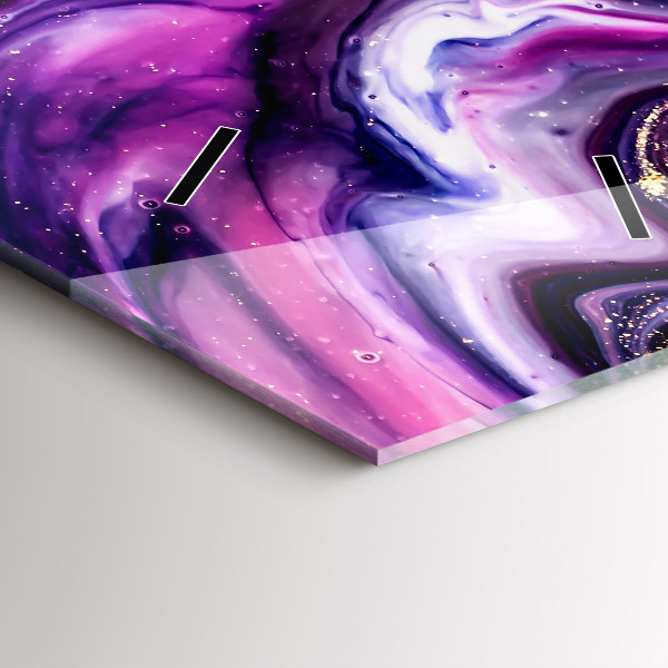 Reloj de cristal vertical Mármol abstracto - espejomat.es