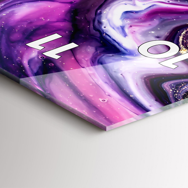 Reloj de cristal vertical Mármol abstracto - espejomat.es