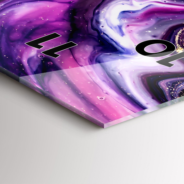 Reloj de cristal vertical Mármol abstracto - espejomat.es