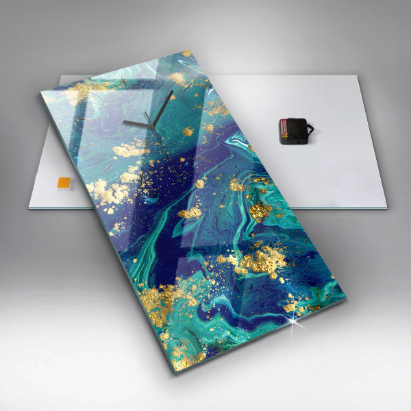 Reloj de cristal vertical Abstracción moderna - espejomat.es