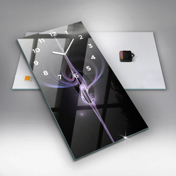 Reloj vertical Abstracción violeta - espejomat.es