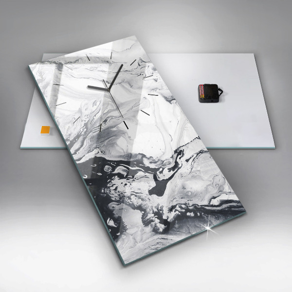 Reloj vertical Abstracción tinta mármol - espejomat.es