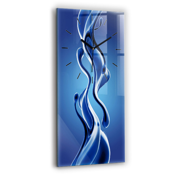 Reloj de vidrio vertical Líquido abstracto - espejomat.es