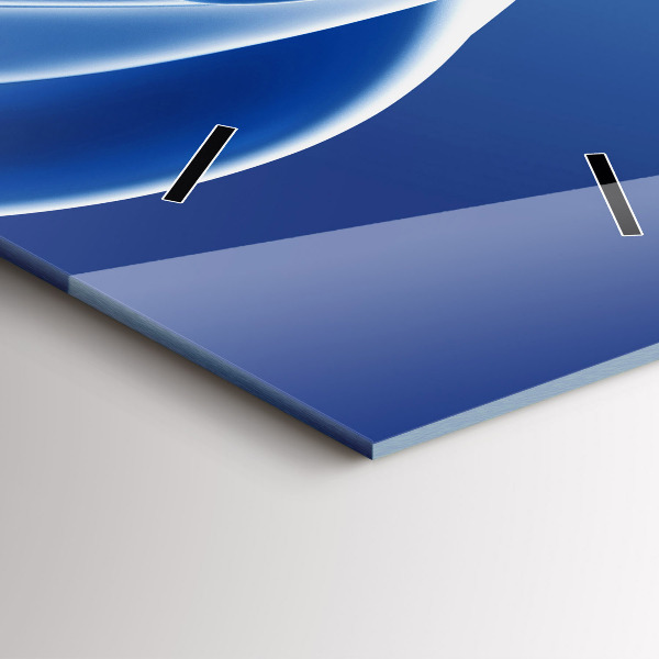 Reloj de vidrio vertical Líquido abstracto - espejomat.es