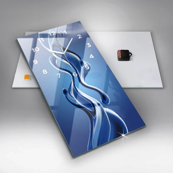 Reloj de vidrio vertical Líquido abstracto - espejomat.es