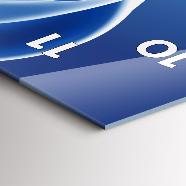 Reloj de vidrio vertical Líquido abstracto - espejomat.es