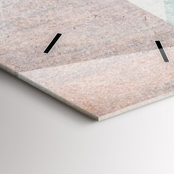 Reloj de vidrio vertical Triángulos Textura Abstracta - espejomat.es