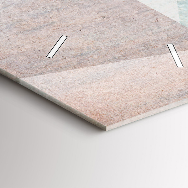 Reloj de vidrio vertical Triángulos Textura Abstracta - espejomat.es