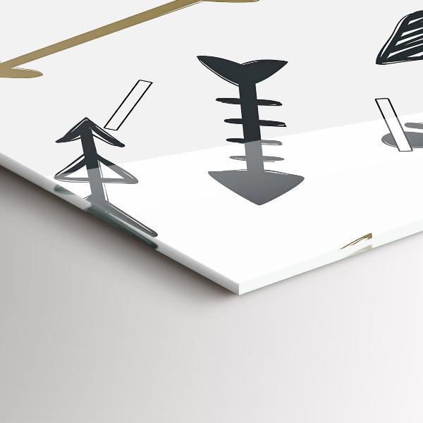 Reloj de vidrio vertical Patrón geométrico hipster - espejomat.es