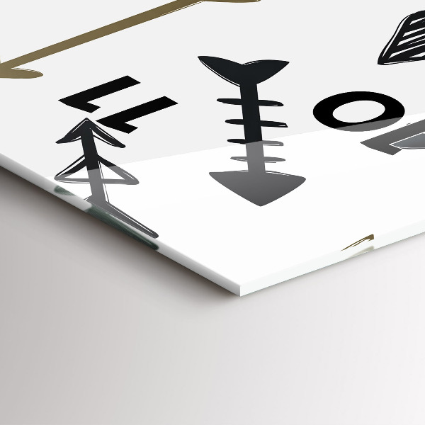 Reloj de vidrio vertical Patrón geométrico hipster - espejomat.es