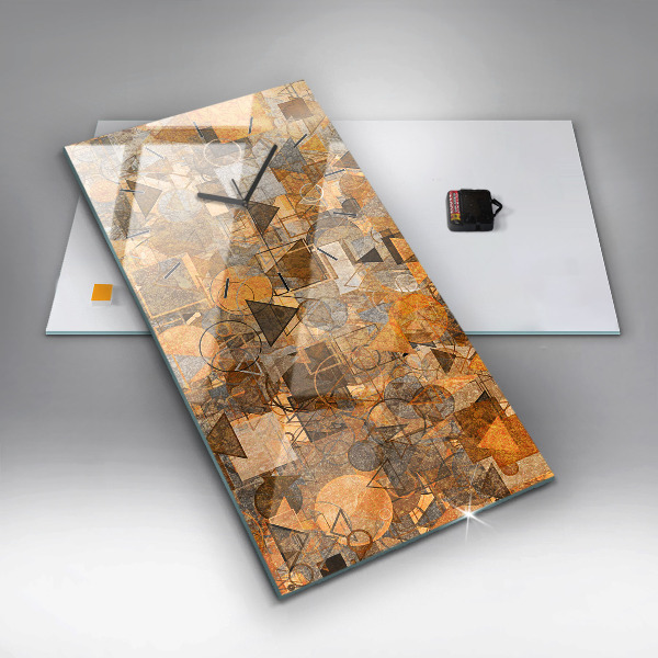 Reloj de vidrio vertical Formas geométricas - espejomat.es